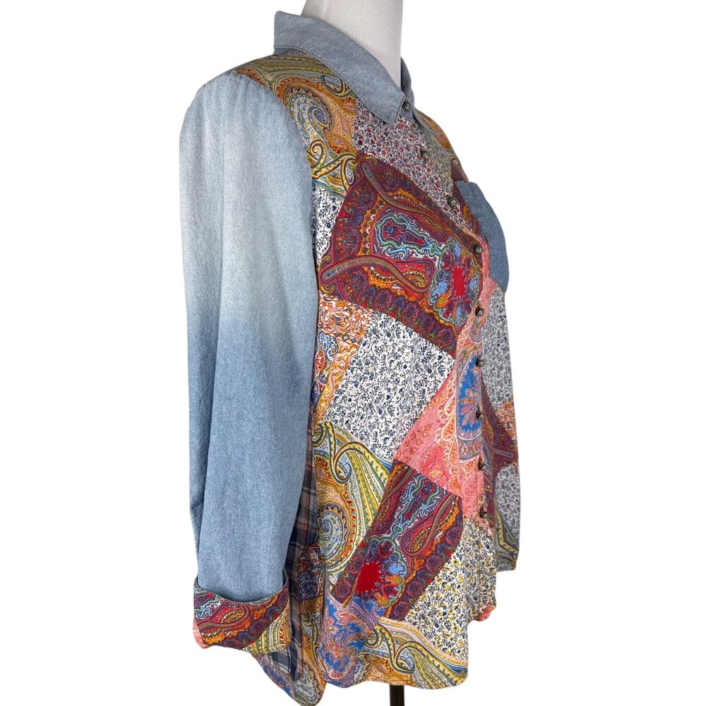Anthropologie Aratta Silent Journey Texas Shirt, Paisley, Floral, Size Medium - Picture 7 of 14